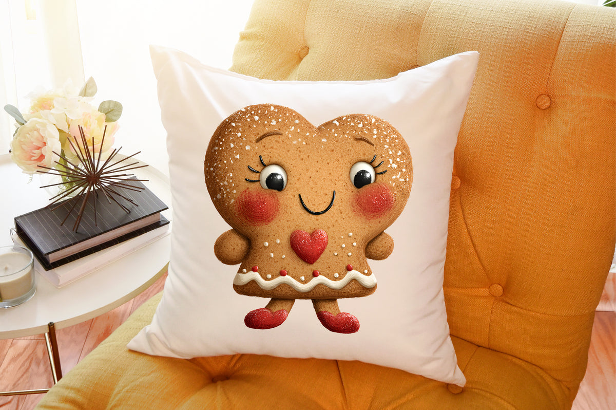 Cute Christmas Girly Gingerbread Clipart PNG Bundle Commercial Use