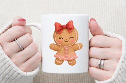 Cute Christmas Girly Gingerbread PNG Commercial Use