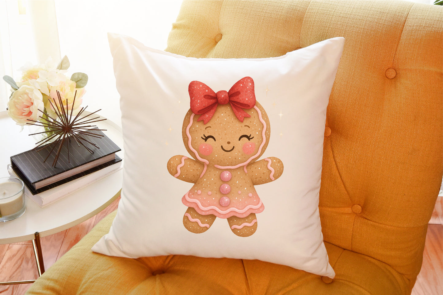 Cute Christmas Girly Gingerbread PNG Commercial Use