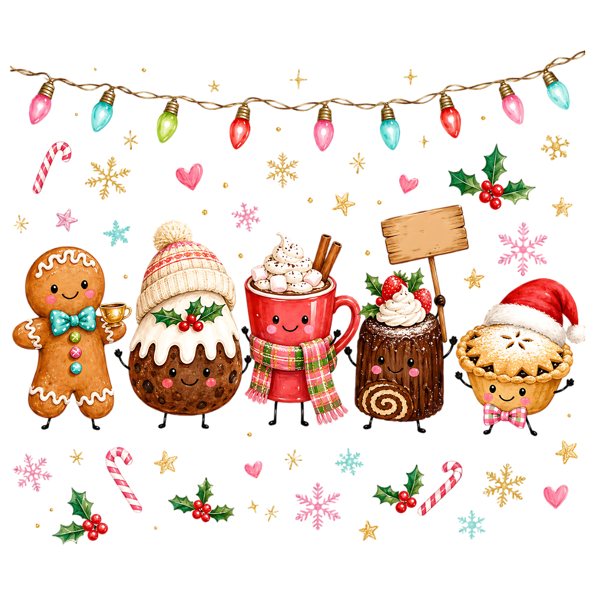Cute Christmas Treats Clipart PNG