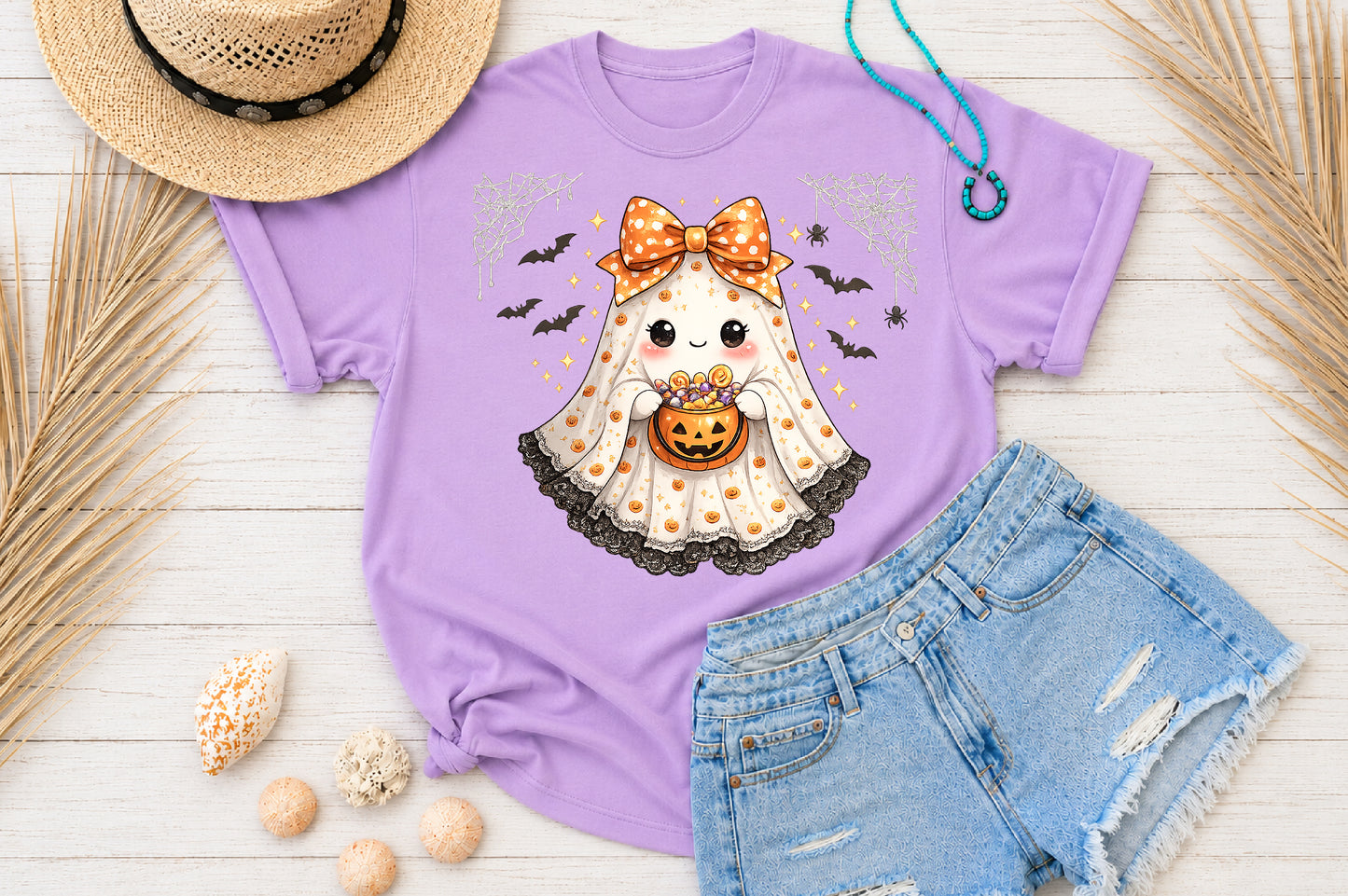 Cute Coquette Ghost Halloween Sublimation PNG