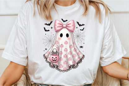 Cute Pink Coquette Ghost PNG