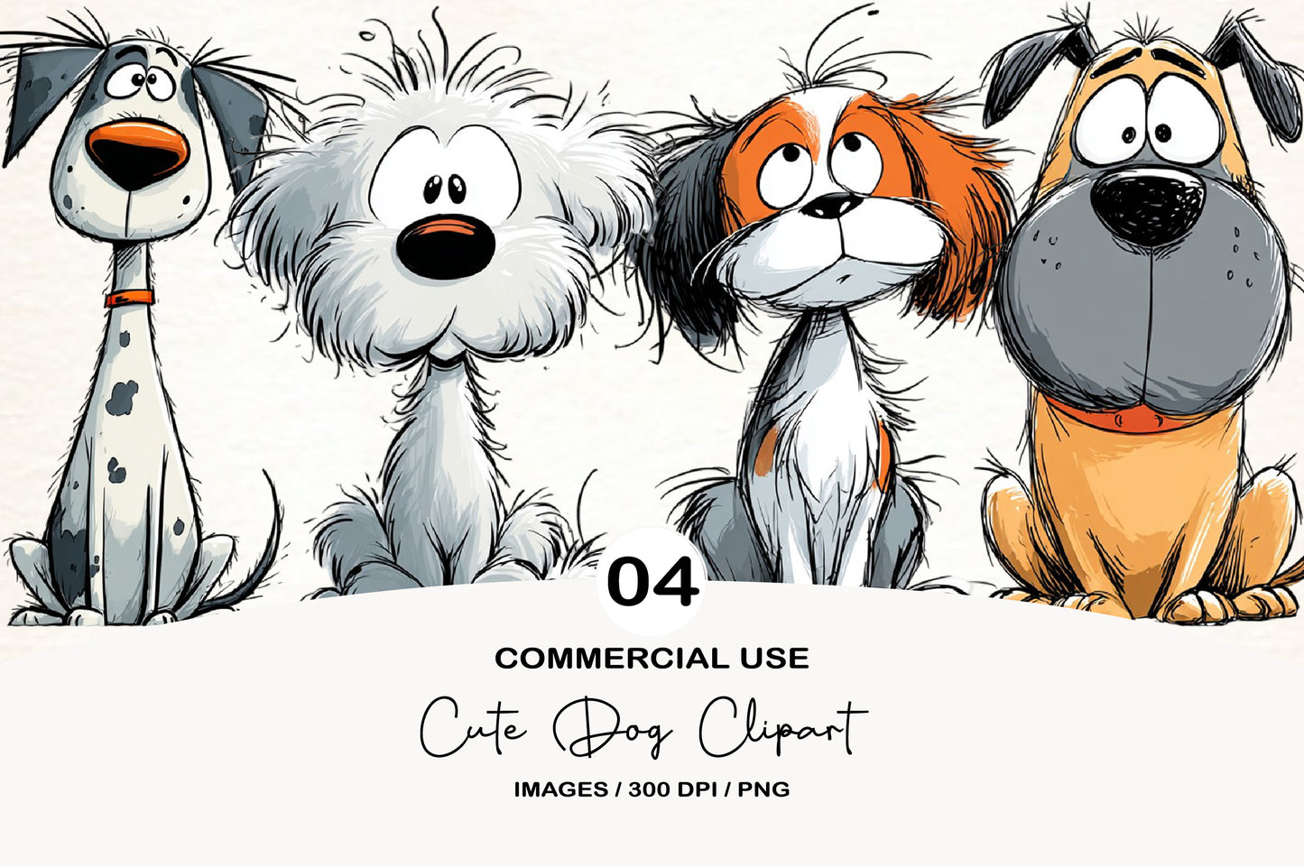 Cute Dog Clipart PNG Bundle | Adorable Watercolor Puppy Clipart | Kawaii Dog PNG