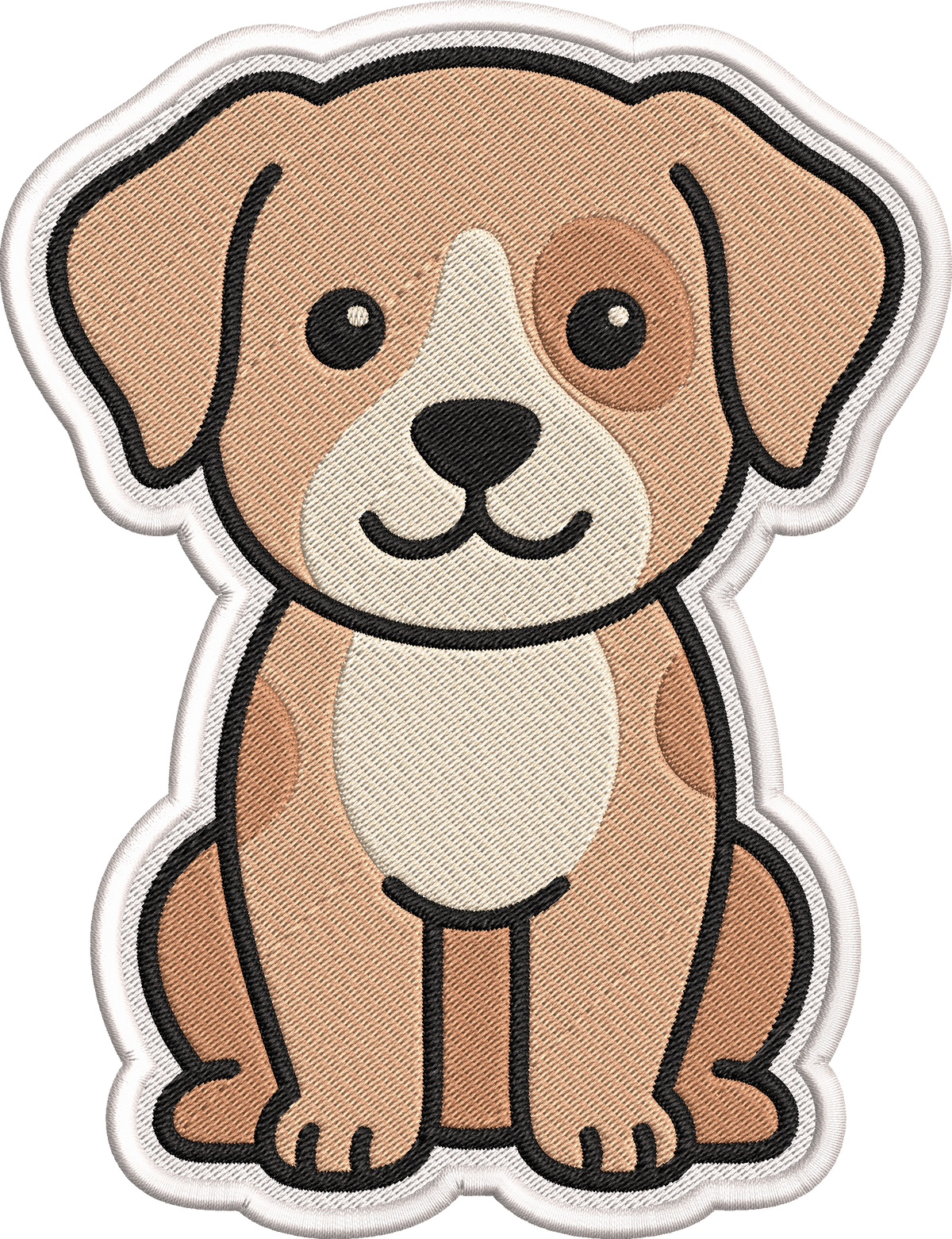 Cute Dog Patch Embroidery Design, Adorable Puppy Machine Embroidery Pattern, Kawaii Dog Embroidery Patch Design