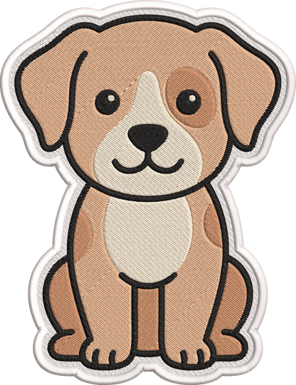 Cute Dog Patch Embroidery Design, Adorable Puppy Machine Embroidery Pattern, Kawaii Dog Embroidery Patch Design