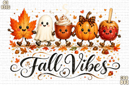 Cute Fall Vibes PNG