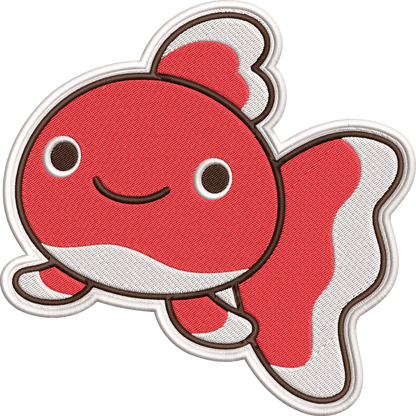 Cute Fish Embroidery Design, Adorable Kawaii Fish Machine Embroidery Pattern, Colorful Ocean Fish Embroidery Design