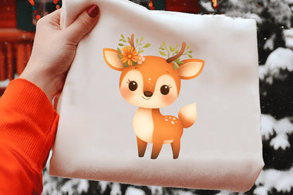 Cute Forest Animals Clipart Bundle | Adorable Watercolor Woodland Animals PNG