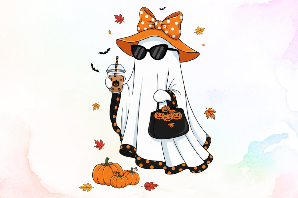 Cute Halloween Ghost PNG