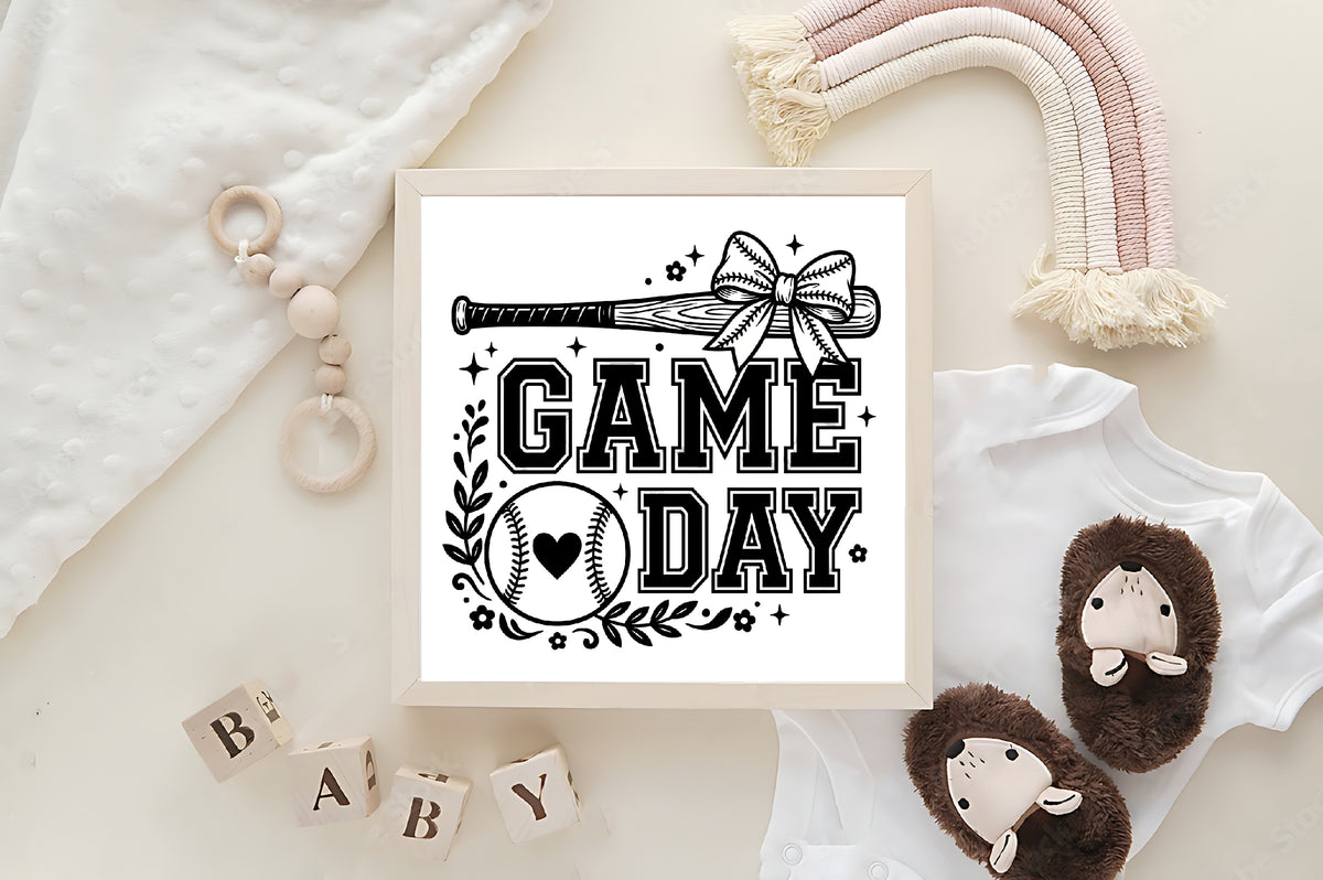 Game Day Baseball Mom PNG