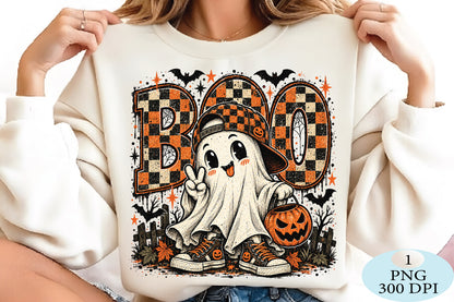 Cute Ghost Boo Halloween PNG