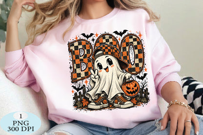 Cute Ghost Boo Halloween PNG