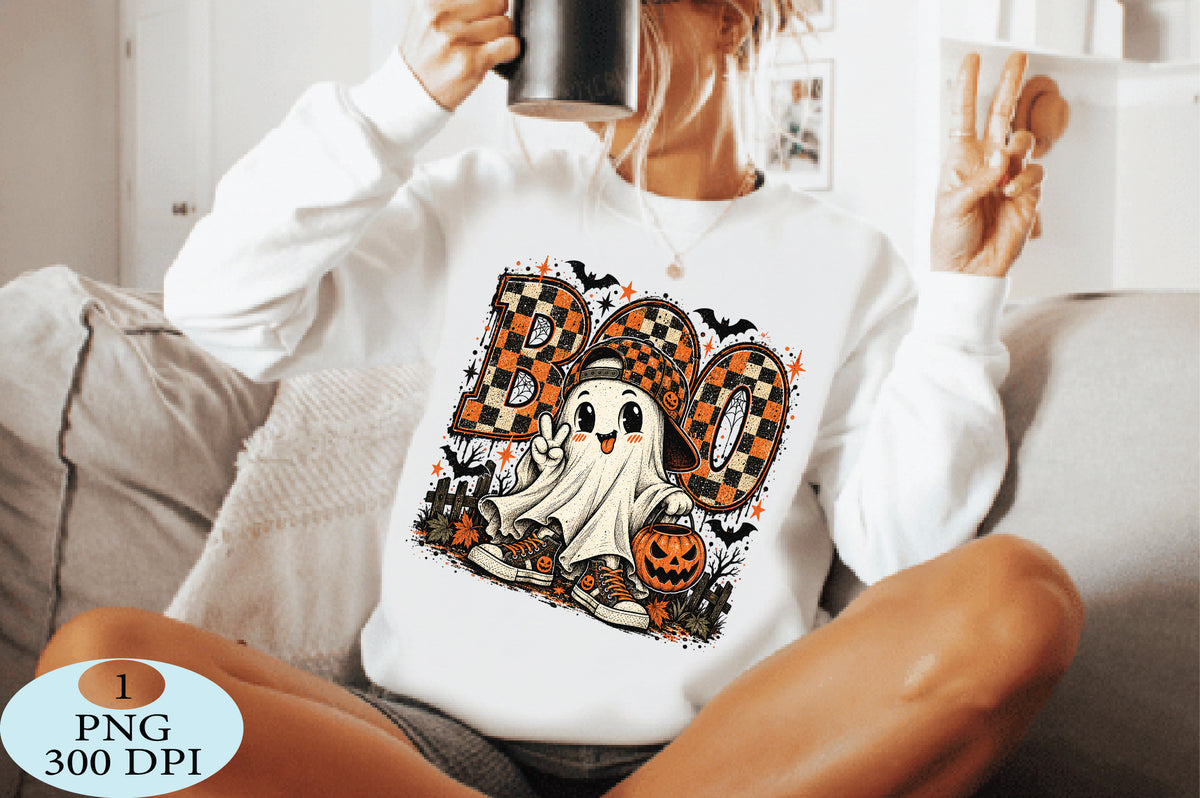 Cute Ghost Boo Halloween PNG