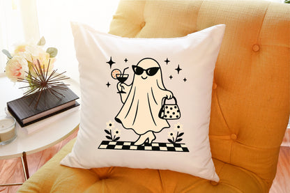Cute Ghost Cocktail Retro Halloween PNG Sublimation