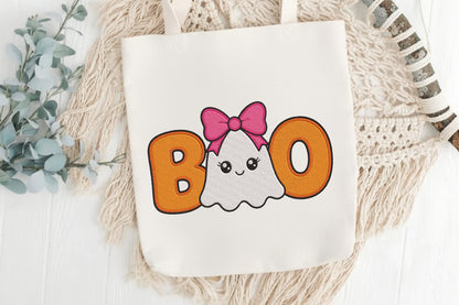 Cute Ghost Embroidery Design – Adorable Ghost Machine Embroidery Pattern, Halloween & Spooky Embroidery Design