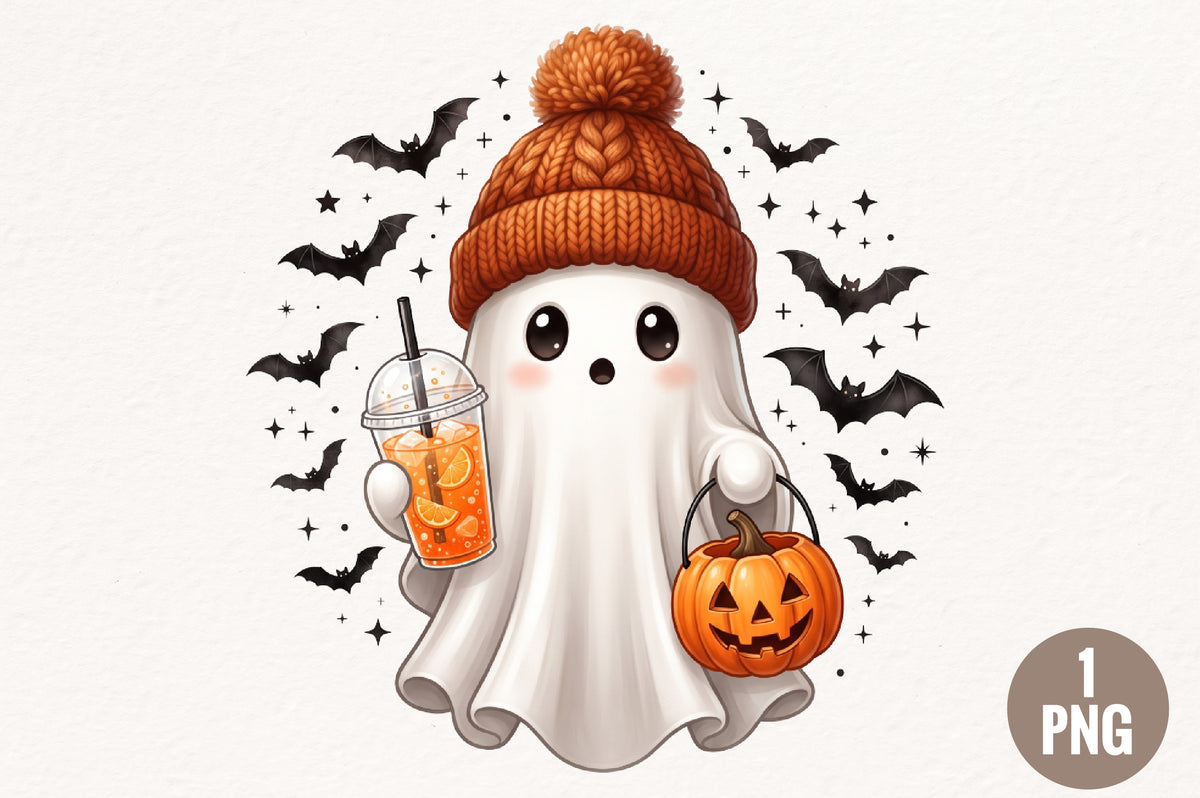Cute Ghost Halloween PNG
