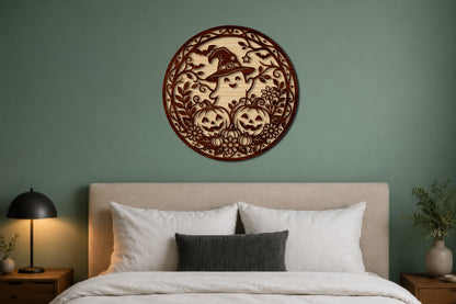 Cute Ghost Halloween Ornament Laser Cut SVG