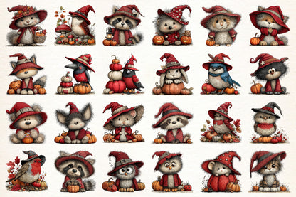 Cute Halloween Animals PNG | 37 PNG Spooky Animal Clipart Bundle