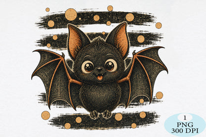 Cute Halloween Bat Spooky Bat PNG