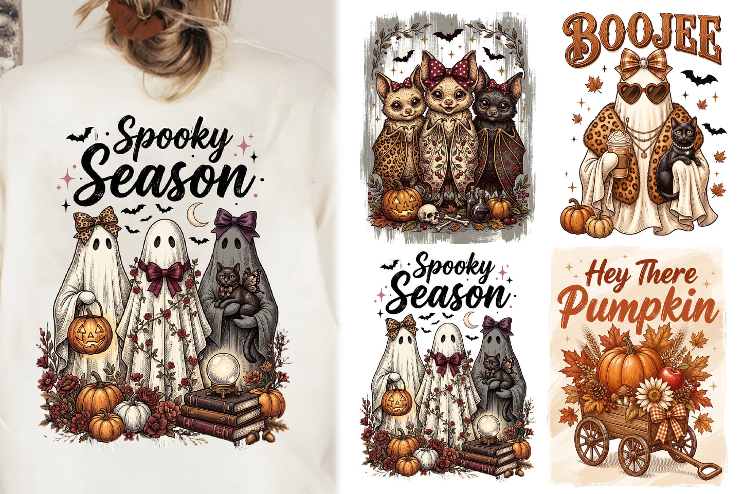 Cute Halloween Bats PNG
