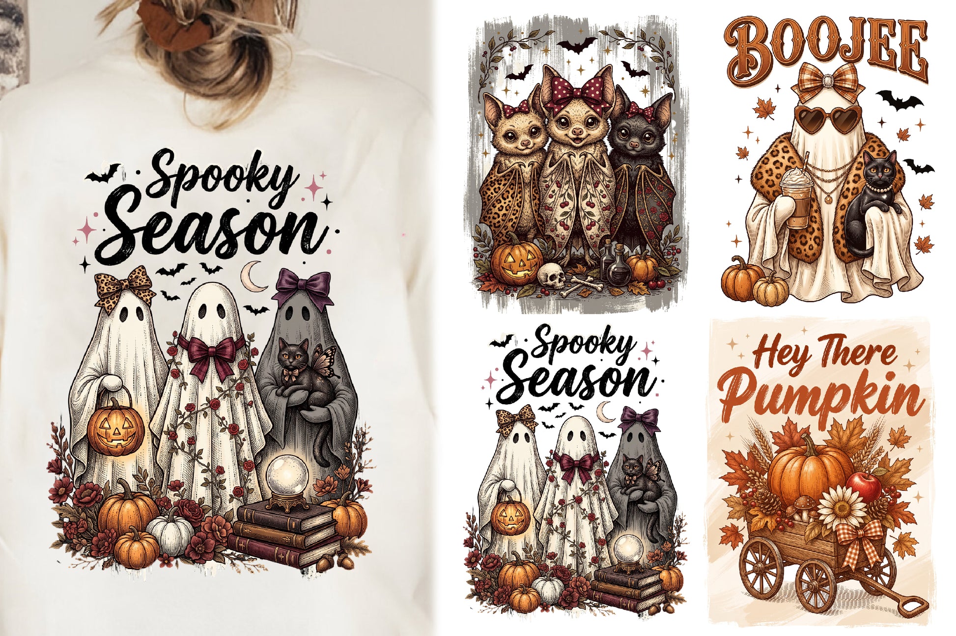 Cute Halloween Bats PNG