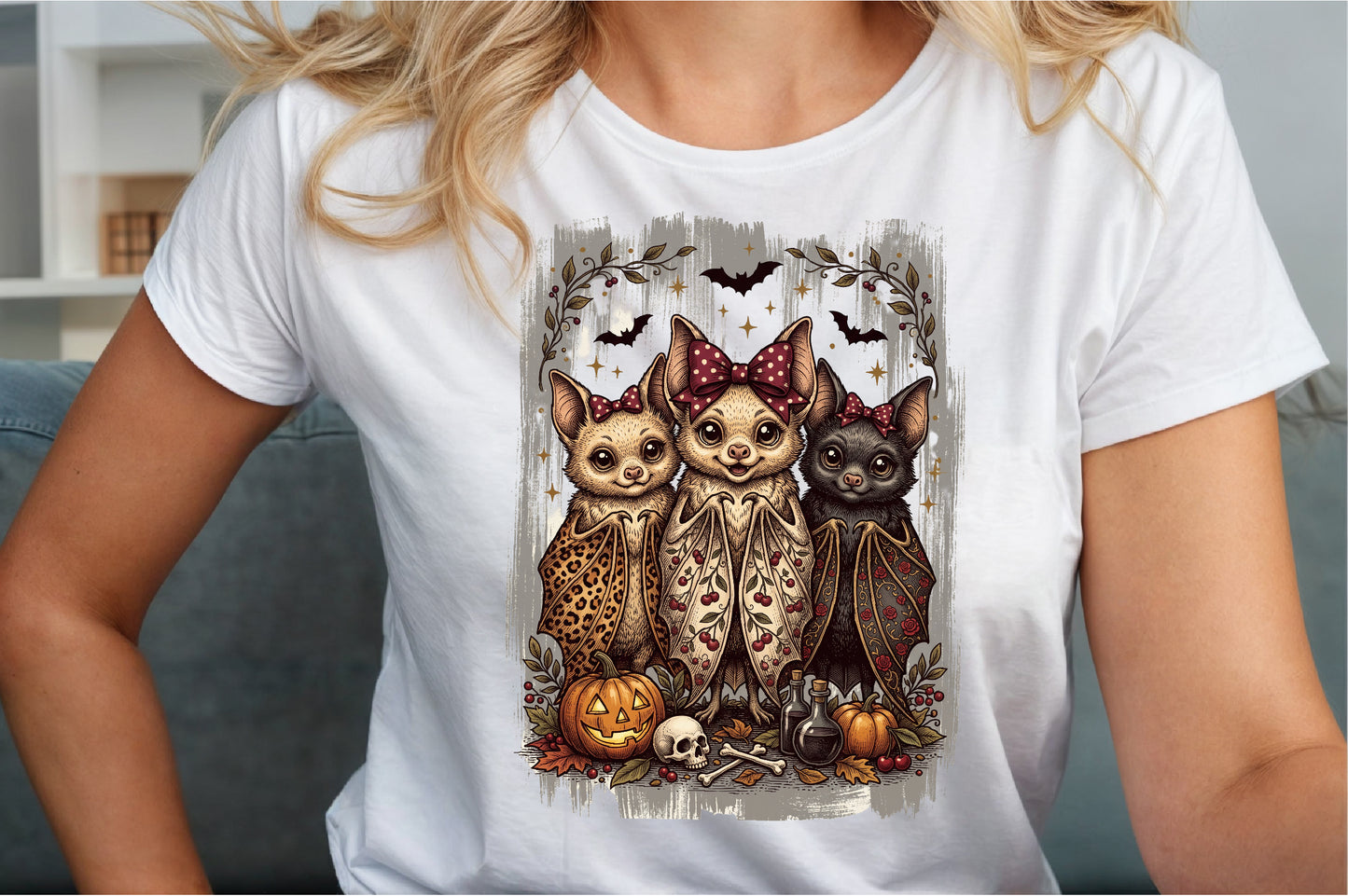 Cute Halloween Bats PNG