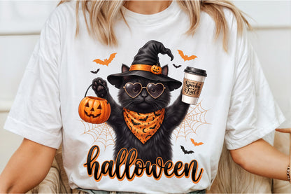 Cute Halloween Black Cat PNG