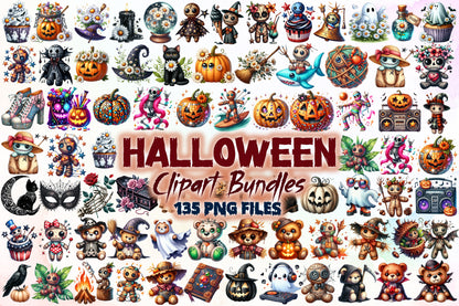 Cute Halloween Clipart Bundle Gothic Voodoo Doll PNG