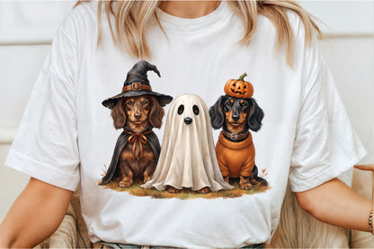 Cute Halloween Dachshund Dogs PNG