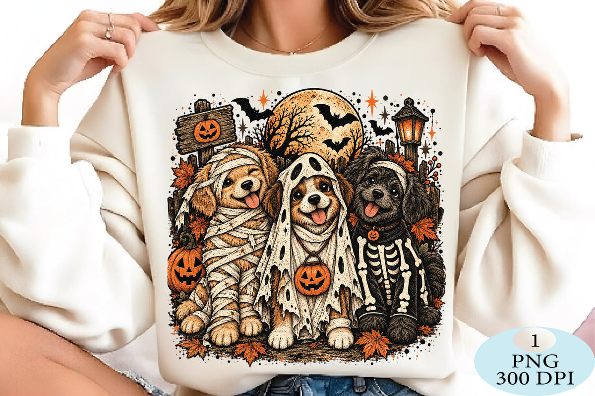 Cute Halloween Dogs PNG Clipart