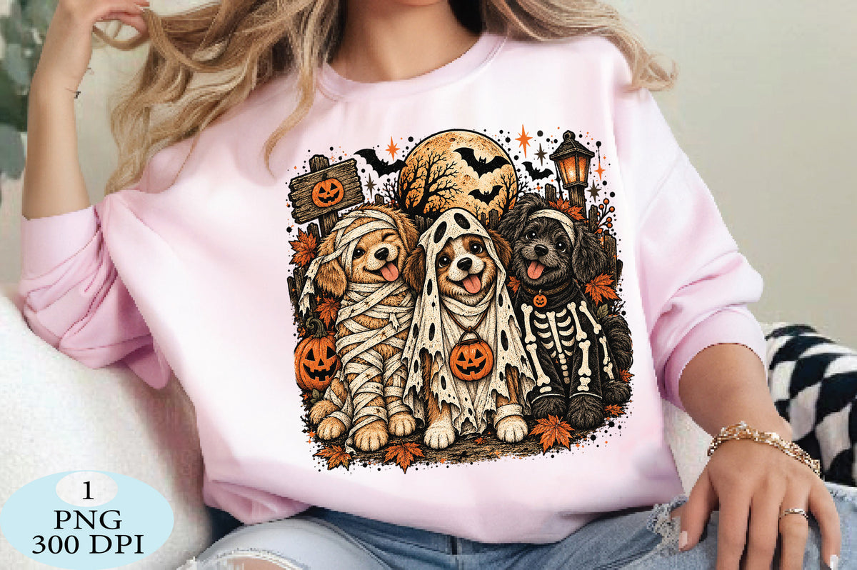 Cute Halloween Dogs PNG Clipart