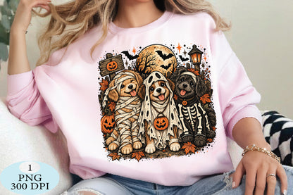 Cute Halloween Dogs PNG Clipart