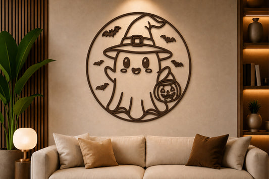 Cute Halloween Ghost Laser Cut SVG