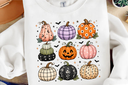 Cute Halloween Pumpkin PNG Bundle Boho Spooky Fall Sublimationc