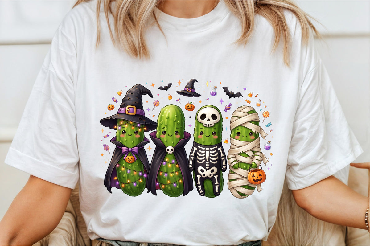 Cute Halloween Cucumber PNG