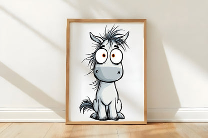 Cute Horse Clipart Bundle | Adorable Watercolor Horse PNG | Kawaii Pony Clipart