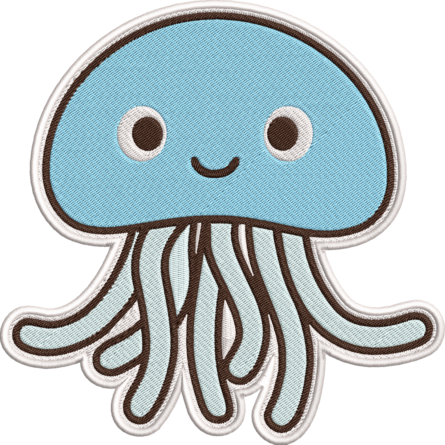 Cute Jellyfish Embroidery Design, Adorable Kawaii Jellyfish Machine Embroidery Pattern, Cute Ocean Sea Life Embroidery Design