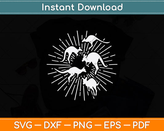 Cute Kangaroos Lover Svg Png Dxf Digital Cutting File