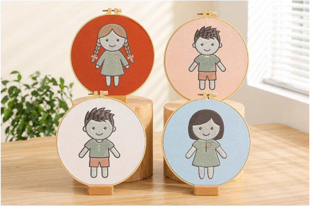 Cute Kids Embroidery Bundle