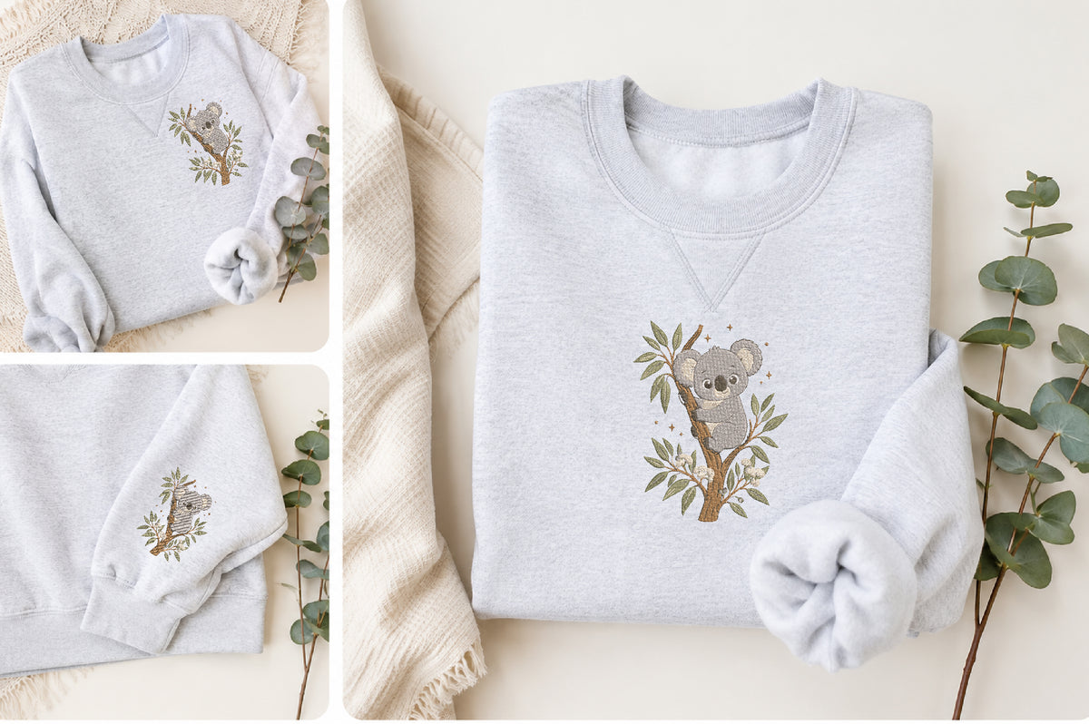 Cute Koala Embroidery Design