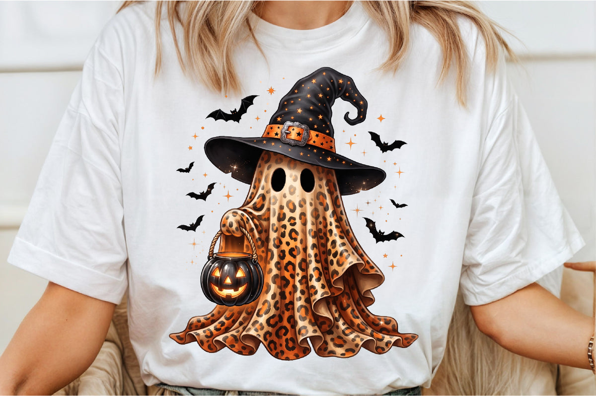 Leopard Halloween Ghost PNG