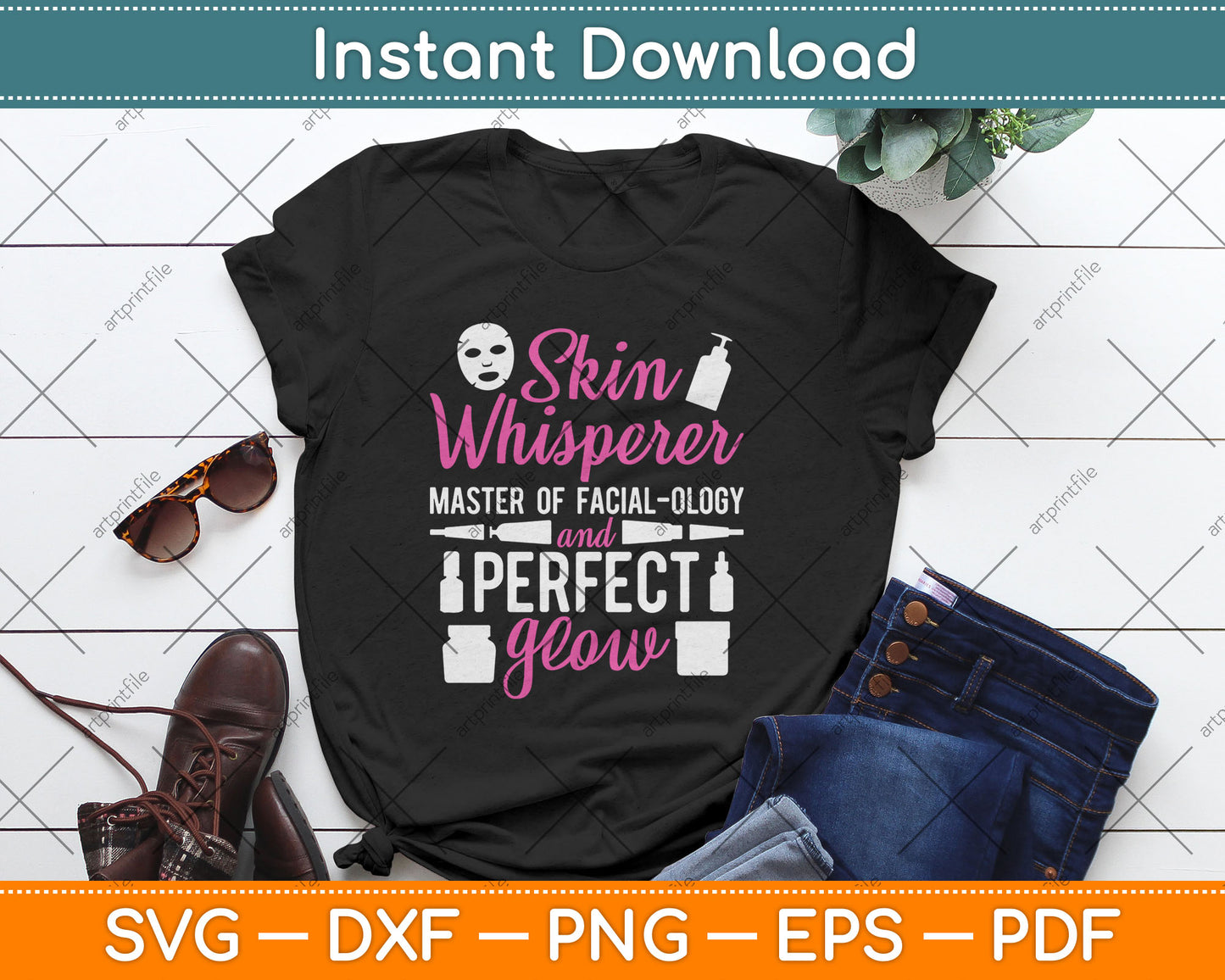 Cute Licensed Esthetician Skincare Beautician Skin Therapist Svg Digital Cutting File