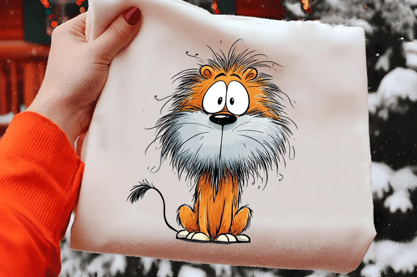 Cute Lion Clipart PNG Bundle | Adorable Watercolor Lion Clipart | Kawaii Lion PNG