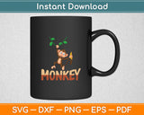 Cute Monkey Svg Digital Cutting File