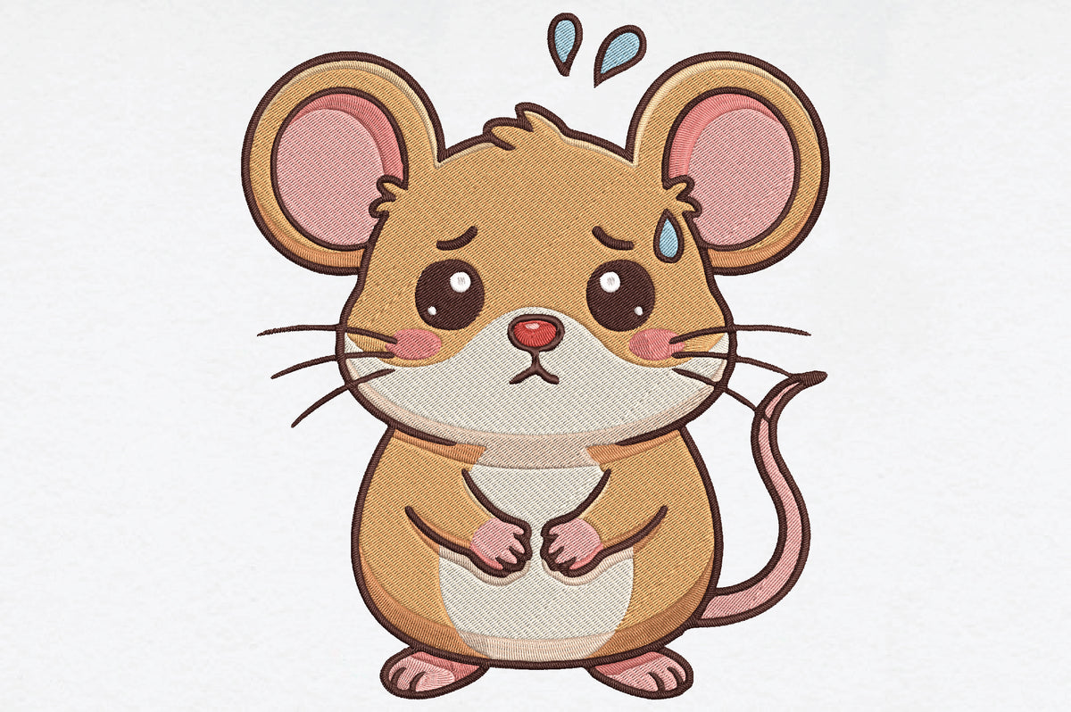 Cute Mouse Embroidery Design