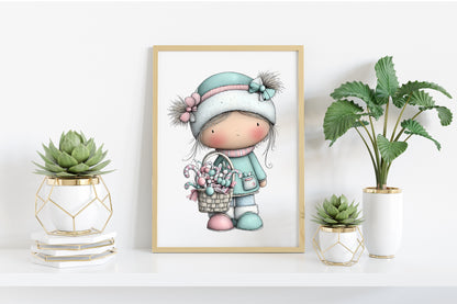 Cute Mrs. Claus Clipart PNG Bundle | Adorable Watercolor Christmas Mrs. Claus Clipart