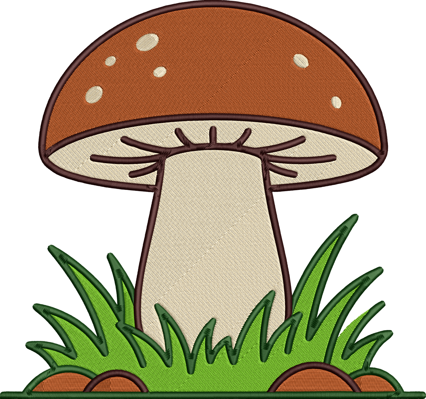 Cute Mushroom Embroidery Design, Adorable Kawaii Mushroom Machine Embroidery Pattern, Woodland Forest Mushroom Embroidery Design