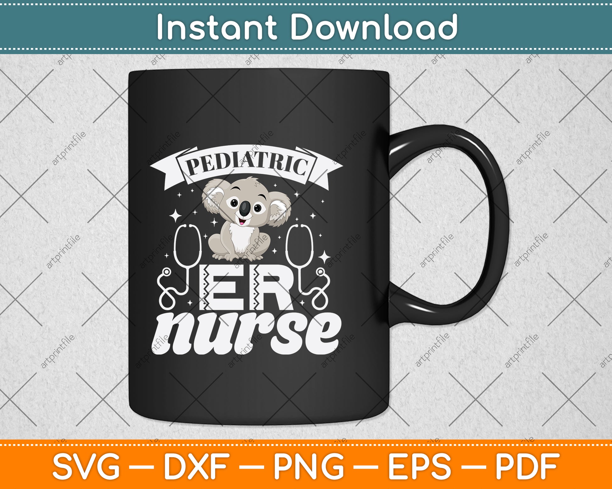 Cute Pediatric ER Nurse Svg Png Dxf Digital Cutting File
