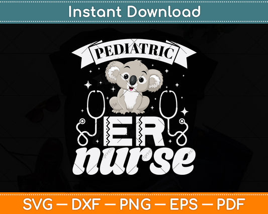Cute Pediatric ER Nurse Svg Png Dxf Digital Cutting File