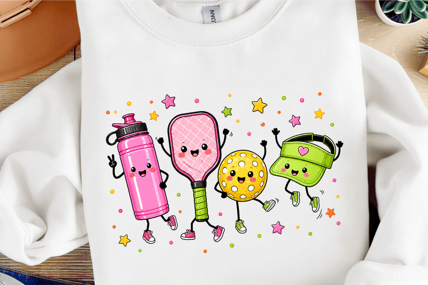 Cute Pickleball Characters PNG Pickleball Player Sports Sublimation